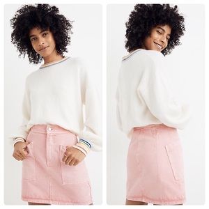 Madewell rigid Denim Pink Mini Skirt high waist